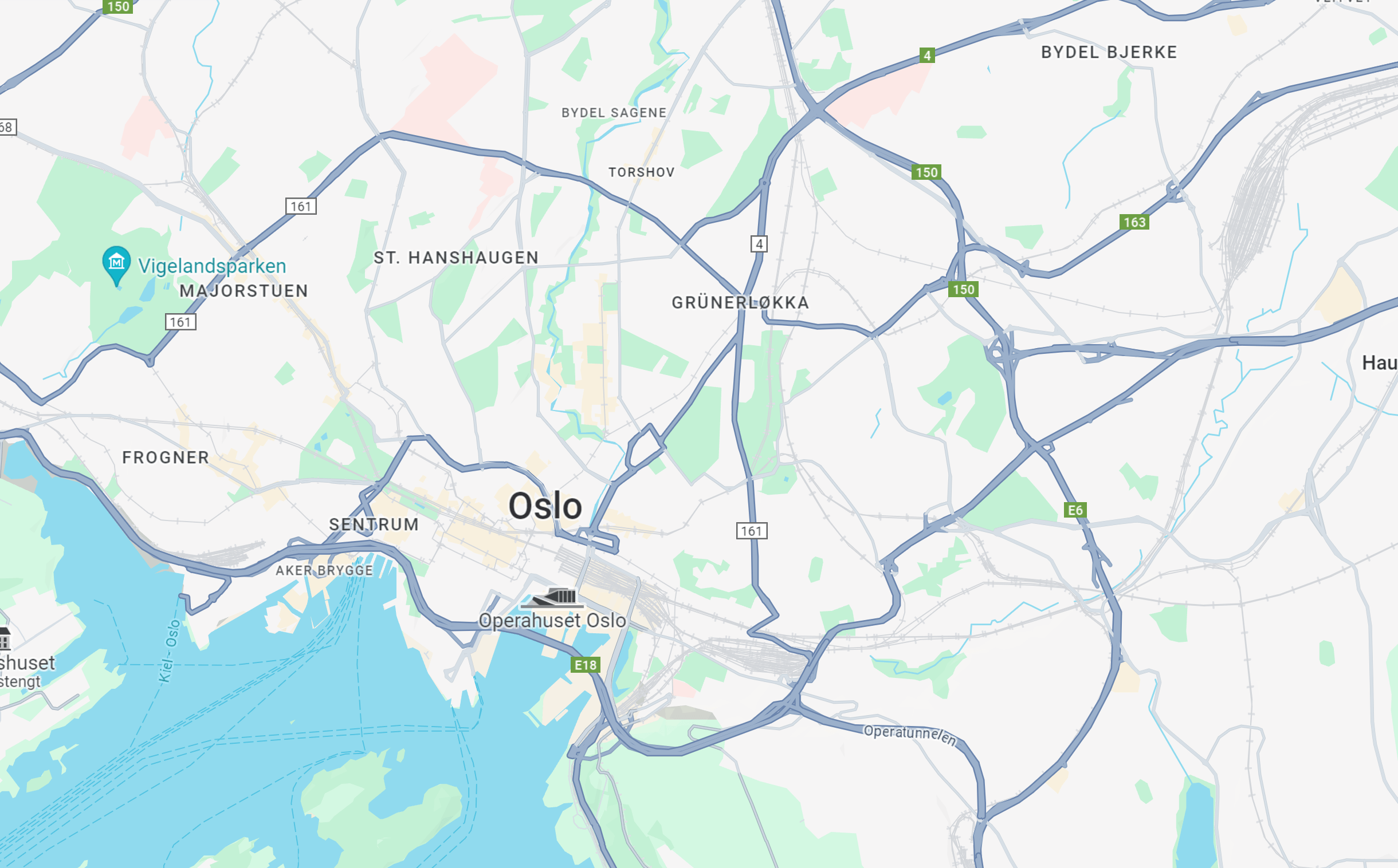 kart over Oslo